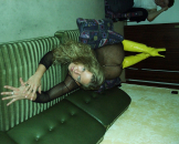 Hei�es Fetishgirl im Netzcatsuit!