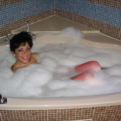 Amateurin in der Badewanne