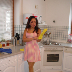 Sexy Jenny putzt die K�che