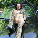 Sexy Anna stellt sich auf der Motorhaube zur Schau! Erotikfotos!